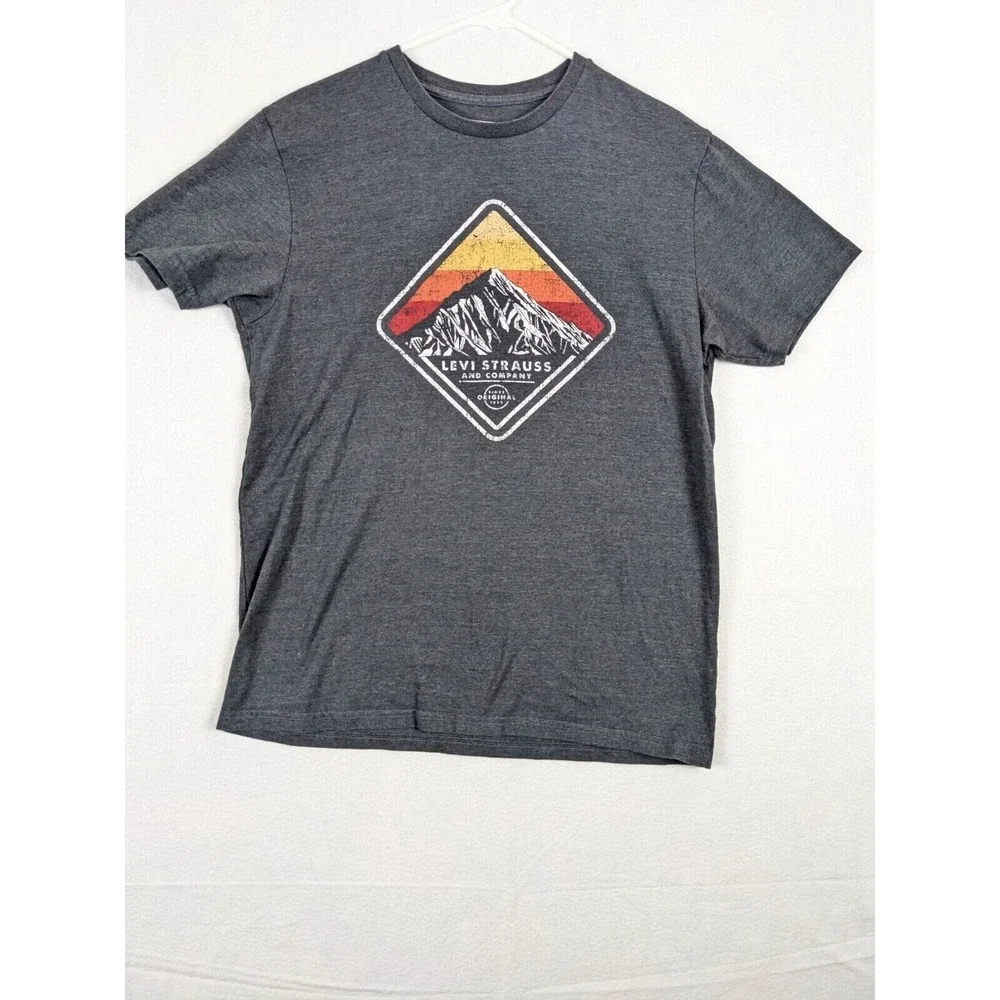 Levis Strauss Mens T Shirt Size L Cotton Blend ‎ Gray